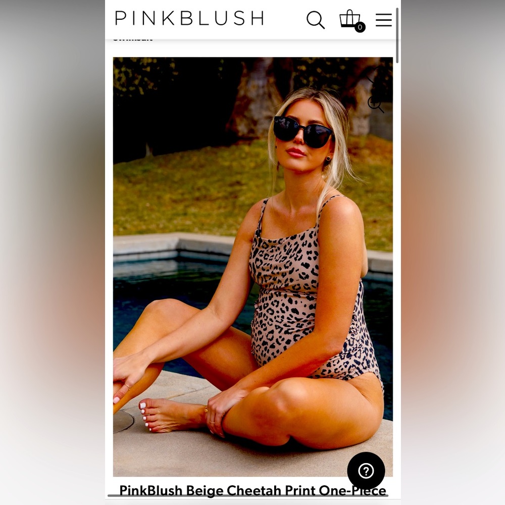 PinkBlush Beige Cheetah Print One-Piece Swimsuit